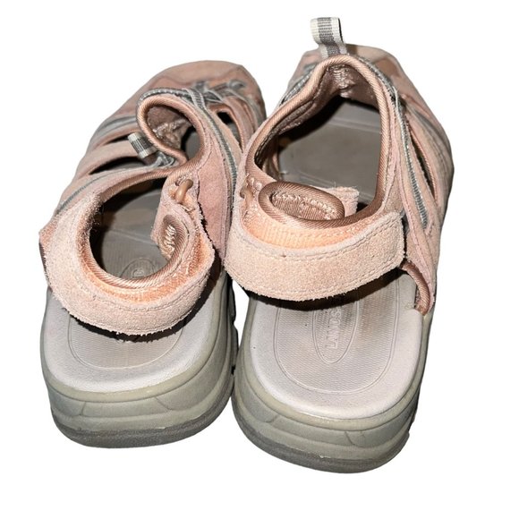 Lands End Closed Toe Pink Gray Sandals Water Hiking 8B #508527 - Picture 3 of 5